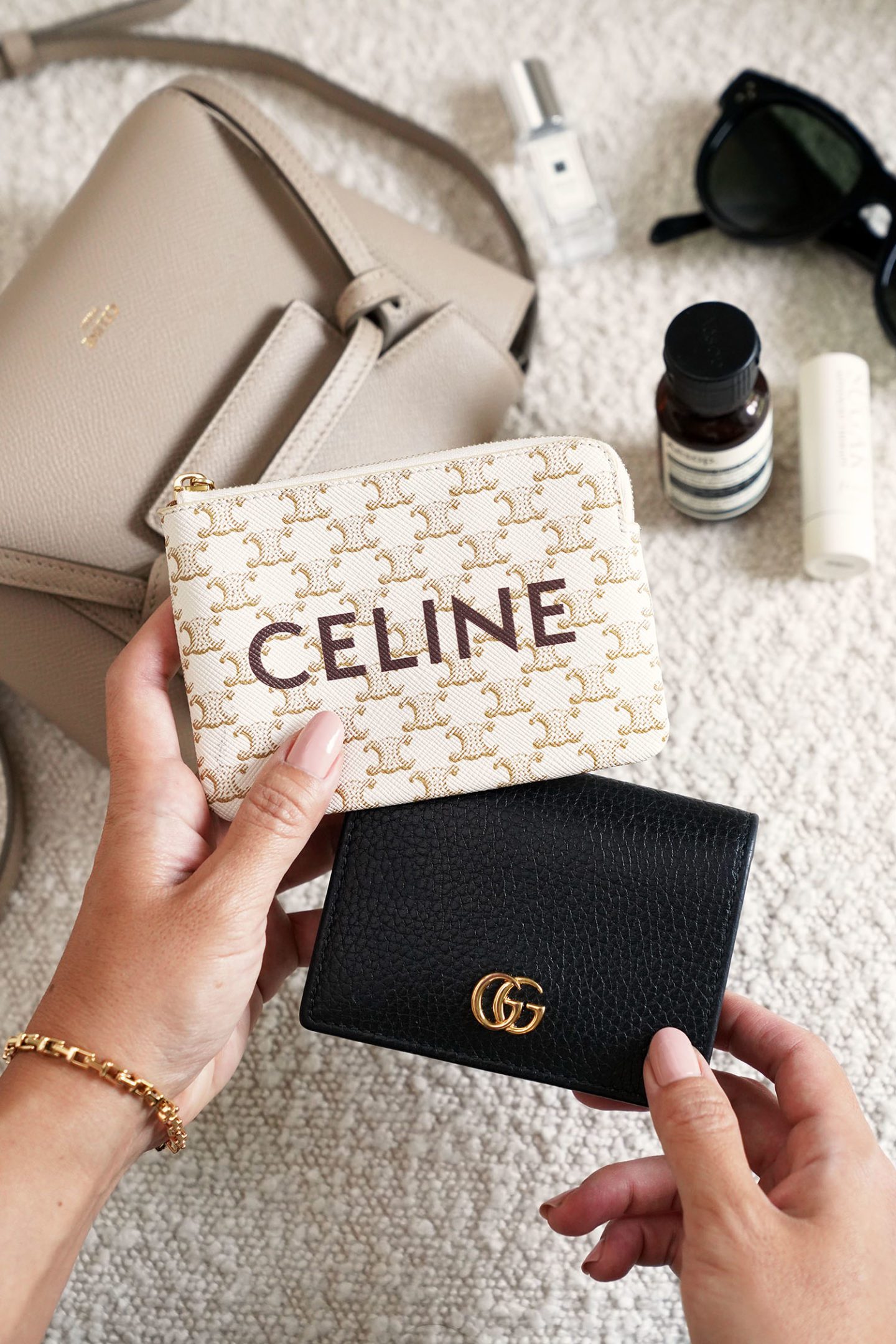 Celine Coin Purse and Gucci Leather Card Case Wallet Review